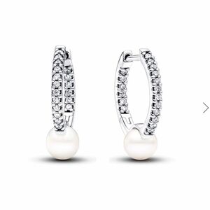 Pandora Pearl hoop earrings